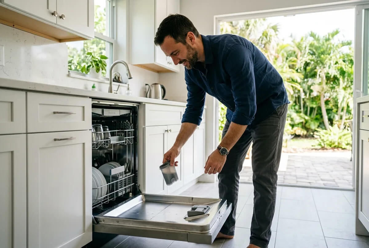 dishwasher not cleaning dishes due to sarasota hard water